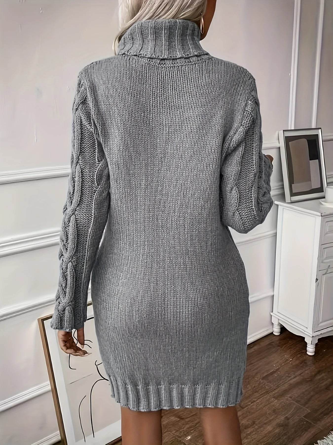 Women's Mid-Length Turtleneck Sweater - Autumn/Winter Casual Style - Buy Center