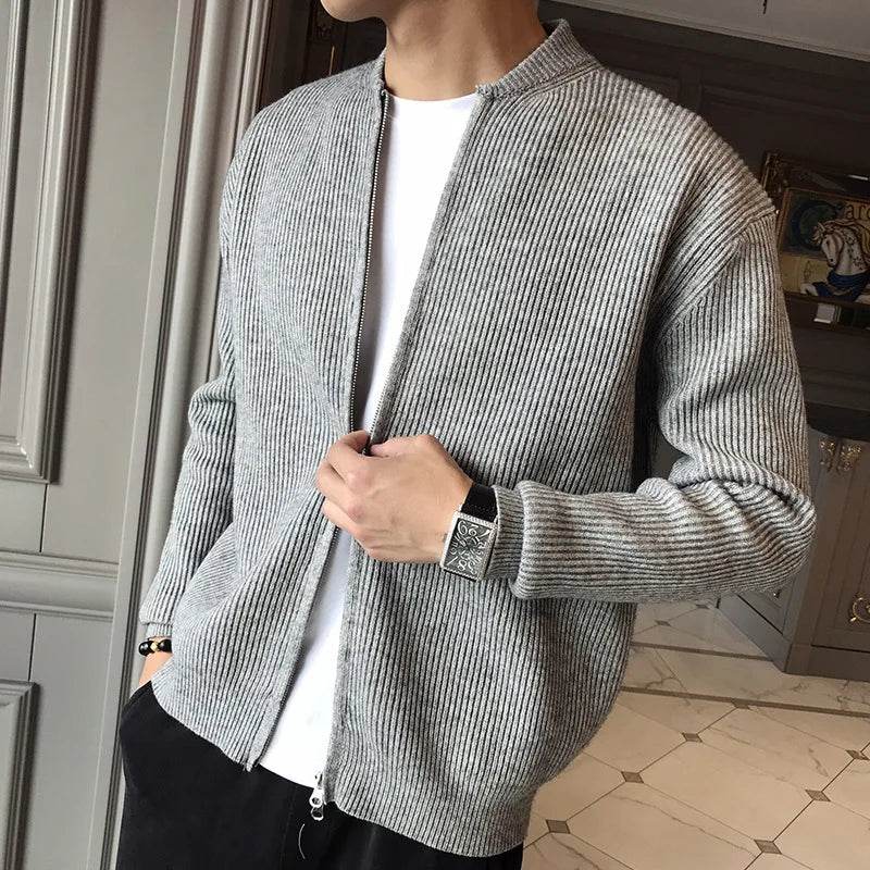 WQAFVG Men's Thick V-Neck Knitted Cardigan - Casual Autumn Winter Style - Buy Center
