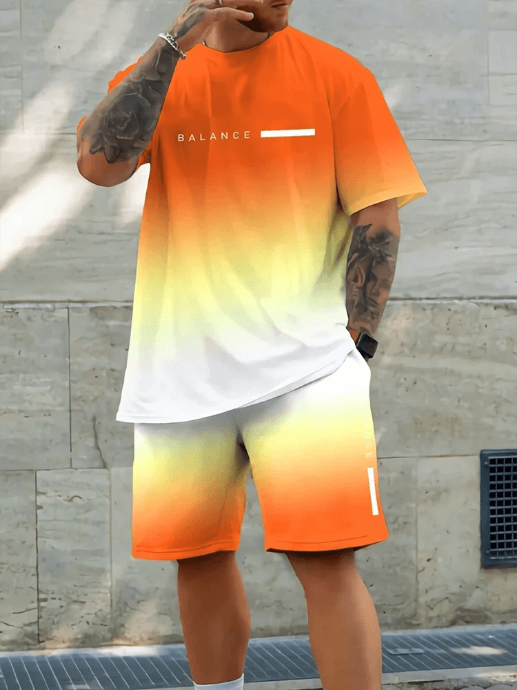 Hawaiian Style Men's T-Shirt & Beach Pants Set - Casual Summer Outfit - Buy Center