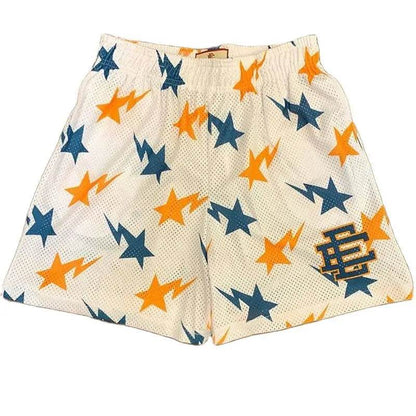 Eric Emanuel Men's Floral Printed Mesh Shorts - 2025 Summer Gym Style - Buy Center