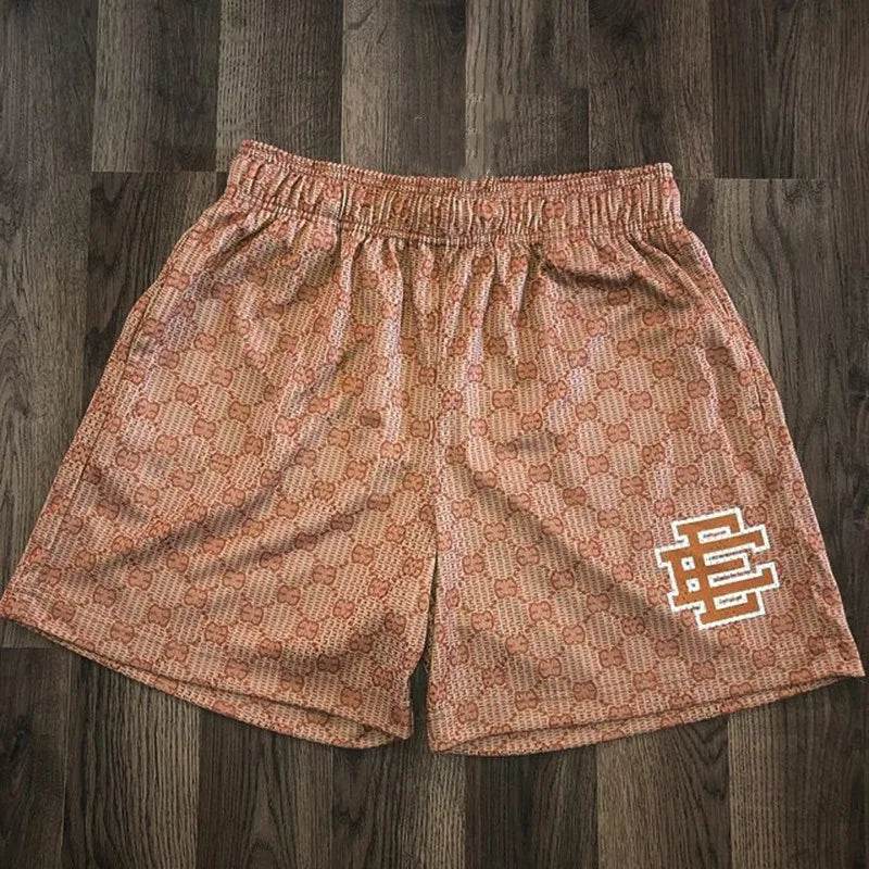 Eric Emanuel Men's Floral Printed Mesh Shorts - 2025 Summer Gym Style - Buy Center