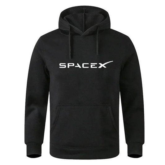 Space X Print Hoodie - Casual Cotton Sweatshirt for Men and Women - Buy Center