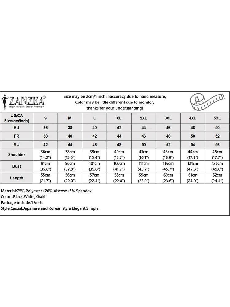 ZANZEA Women’s V-Neck Sleeveless Office Vest - Summer Fashion 2024 - Buy Center