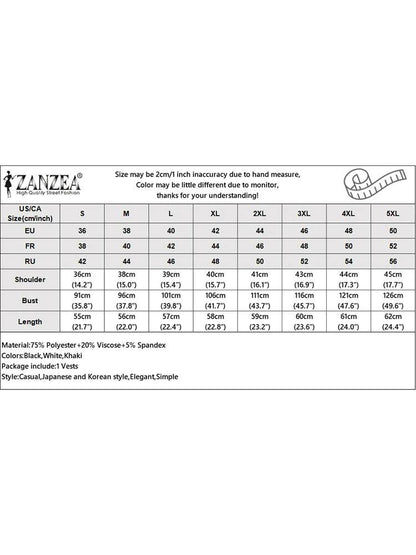 ZANZEA Women’s V-Neck Sleeveless Office Vest - Summer Fashion 2024 - Buy Center