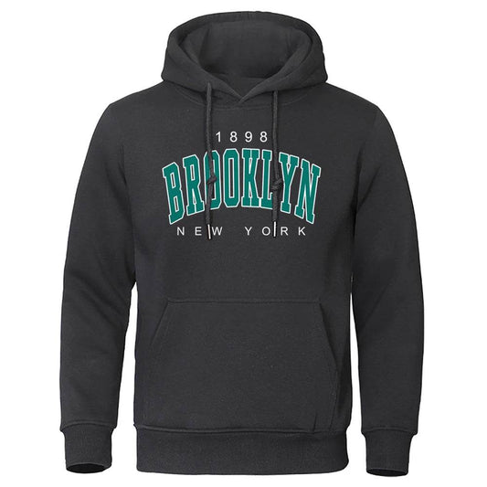 Brooklyn 1898 Oversized Men's Hoody - Casual Crewneck Fashion Sweatshirt - Buy Center