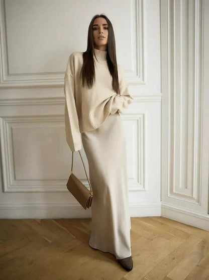 Bornladies Women's Casual Satin Maxi Skirt - High Waist Fishtail Style - Buy Center