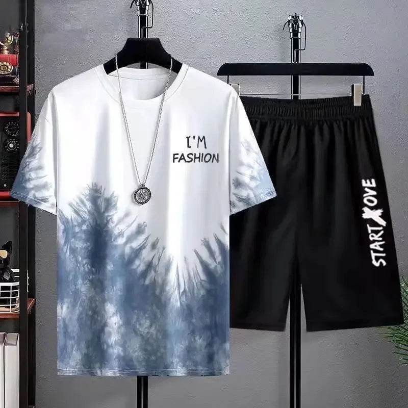 Men's Casual Graffiti T-Shirt Set - Comfort and Style for Summer - Buy Center