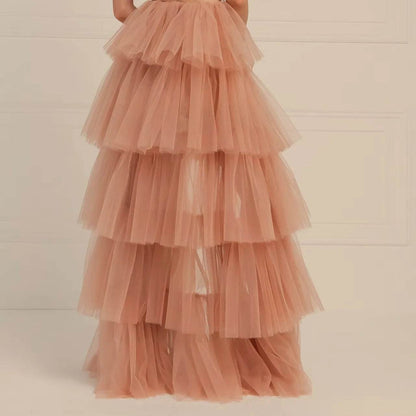 MisShow Women’s High-Low Tulle Petticoat Skirt - Fluffy & Elastic Waist - Buy Center