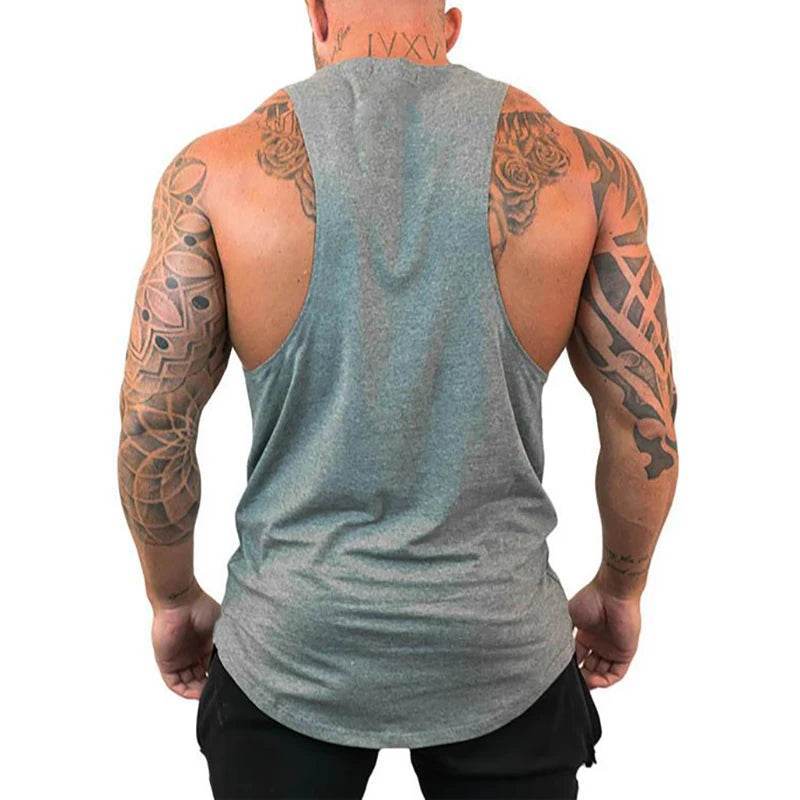 MuscleGuys Gym Tank Top for Men - Cotton Sleeveless Workout Vest - Buy Center