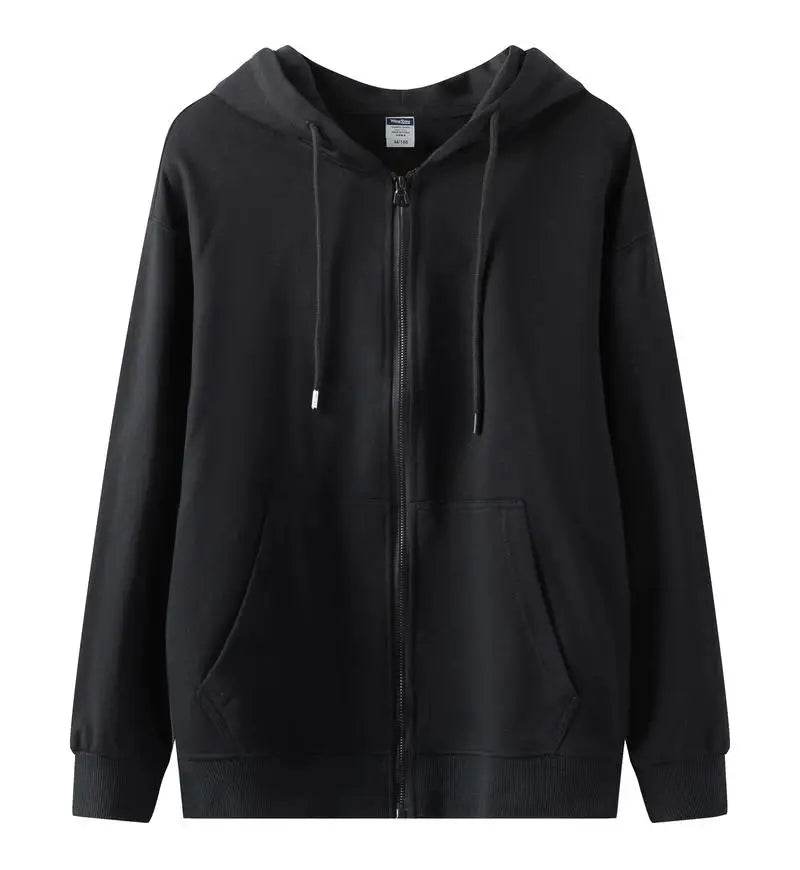 Casual Men’s Heavy Cotton Hoodies - Full Zipper, Thick Pullover for Autumn - Buy Center