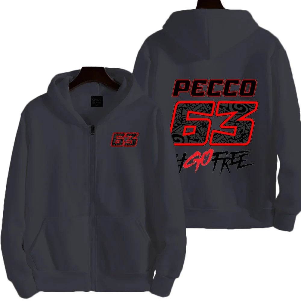 Pecco Bagnaia Zip Up Hoodie - Spring Autumn Casual Men’s Jacket - Buy Center