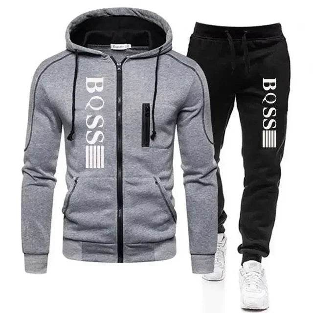 Men's Casual Hooded Coat & Pants - Spring Autumn Sports Suit - Buy Center