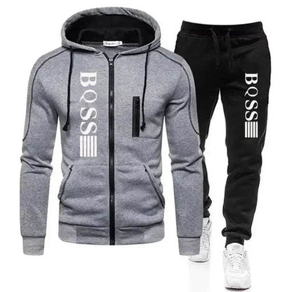 Men's Casual Hooded Coat & Pants - Spring Autumn Sports Suit - Buy Center