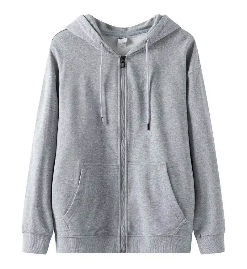 Casual Men’s Heavy Cotton Hoodies - Full Zipper, Thick Pullover for Autumn - Buy Center