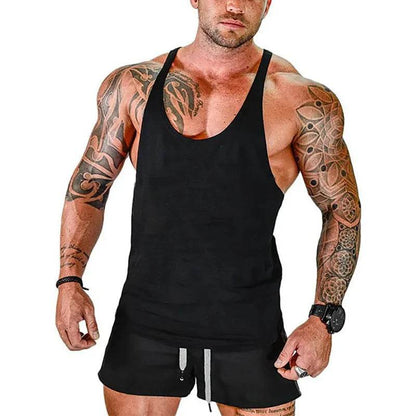 Men's Cotton Gym Singlet - V-Neck Bodybuilding Tank Top for Workouts - Buy Center