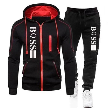 Men's Casual Hooded Coat & Pants - Spring Autumn Sports Suit - Buy Center