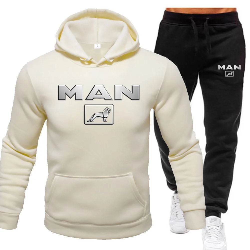 Men's Hoodie Pants Tracksuit Set - Casual Pullover Sportswear - Buy Center