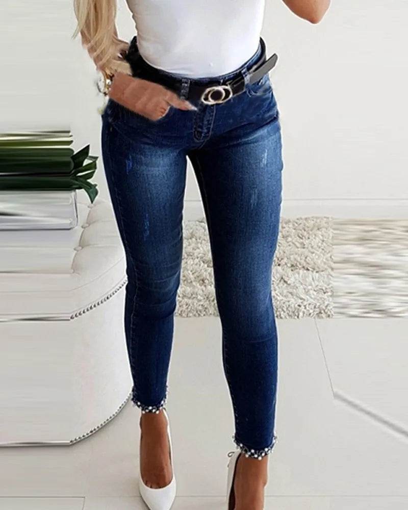 FANAN Women's High Waisted Skinny Jeans - Vintage Summer Style - Buy Center