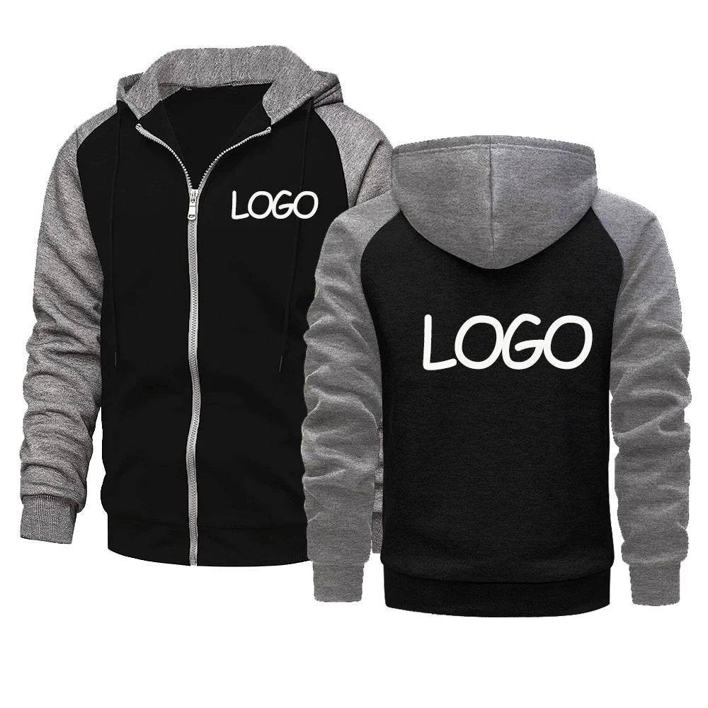 Custom Brand Logo Casual Hoodie - Men's & Women's Fleece Zip Sweatshirt - Buy Center