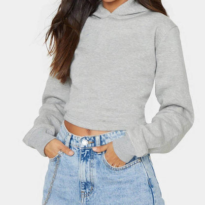 ZSIIBO Women’s Backless Hoodie - Sexy Cross Bandage Crop Top - Buy Center