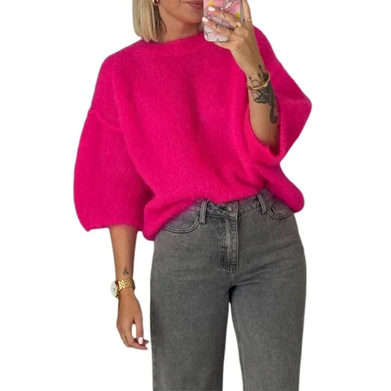 Xingqing Women's Solid Color Sweater Vest - Loose Fit Pullover Top - Buy Center