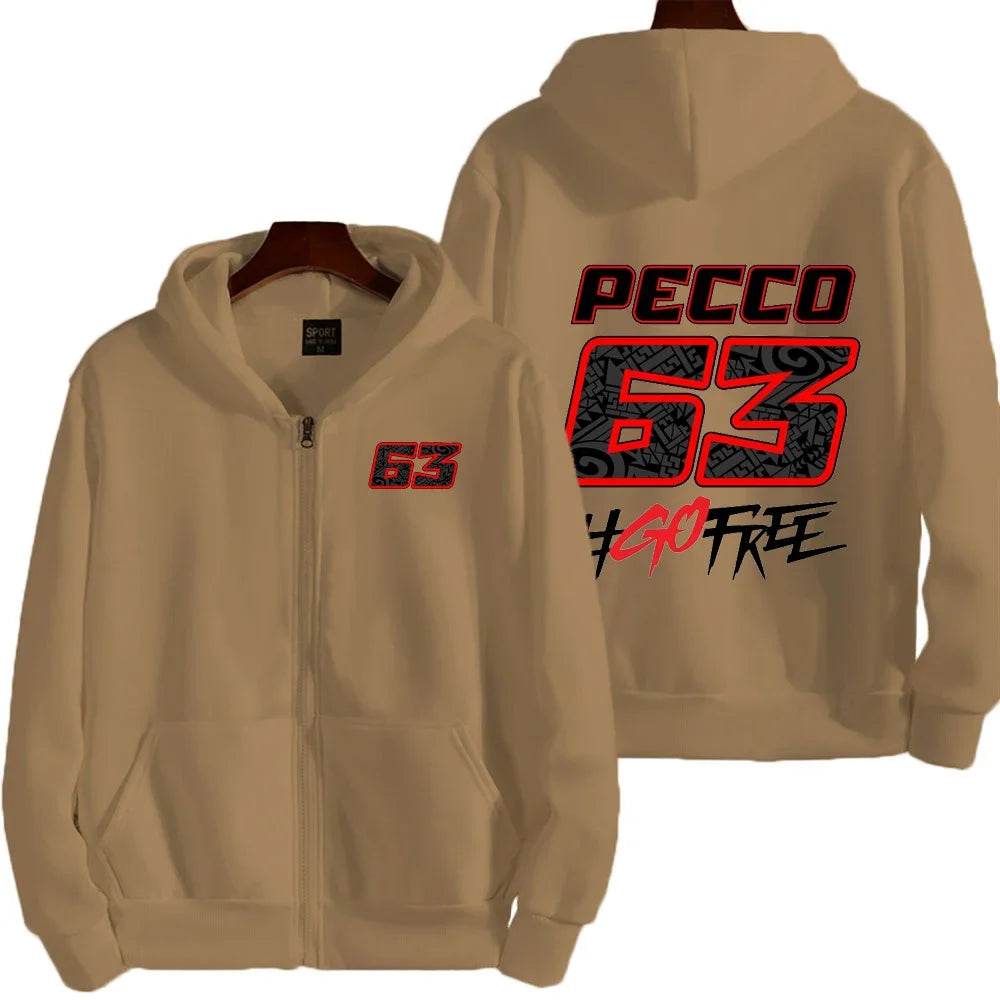 Pecco Bagnaia Zip Up Hoodie - Spring Autumn Casual Men’s Jacket - Buy Center