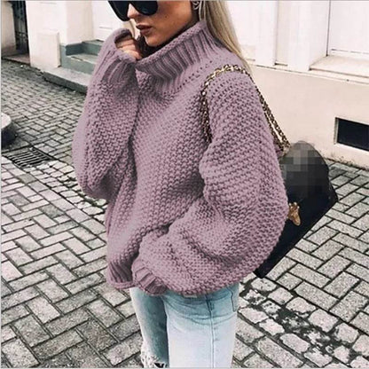 2023 Women's Long-Sleeved Turtleneck Sweater - Plus Size Pullover Top - Buy Center