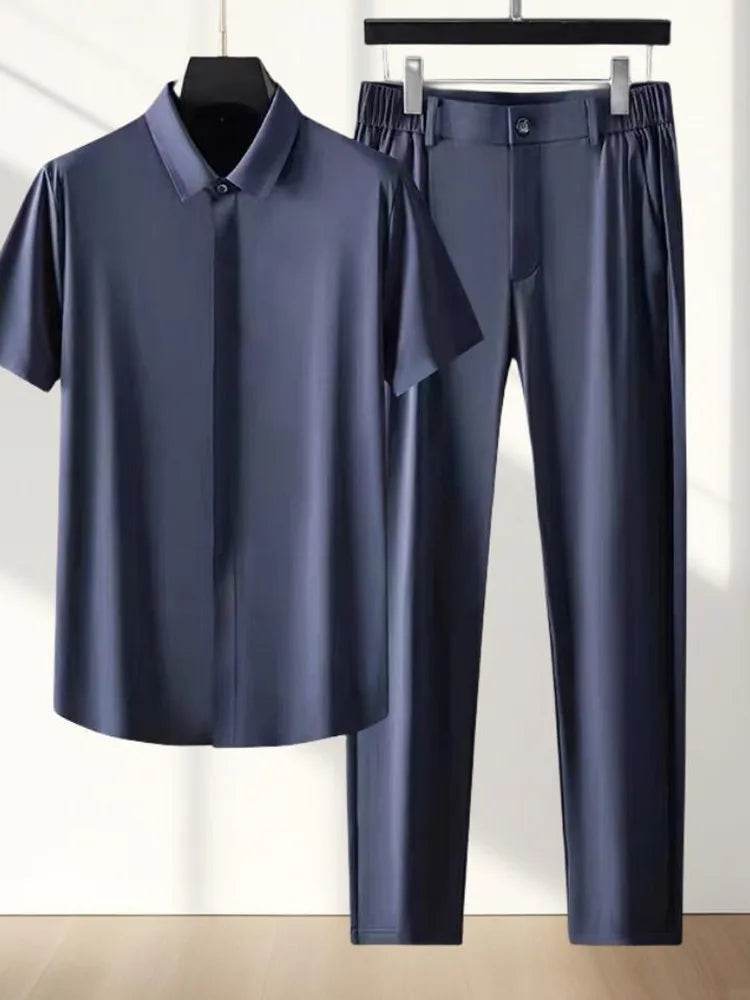 KOLMAKOV Men's Ice Silk Sports Suit - Casual Breathable Two-Piece Set - Buy Center