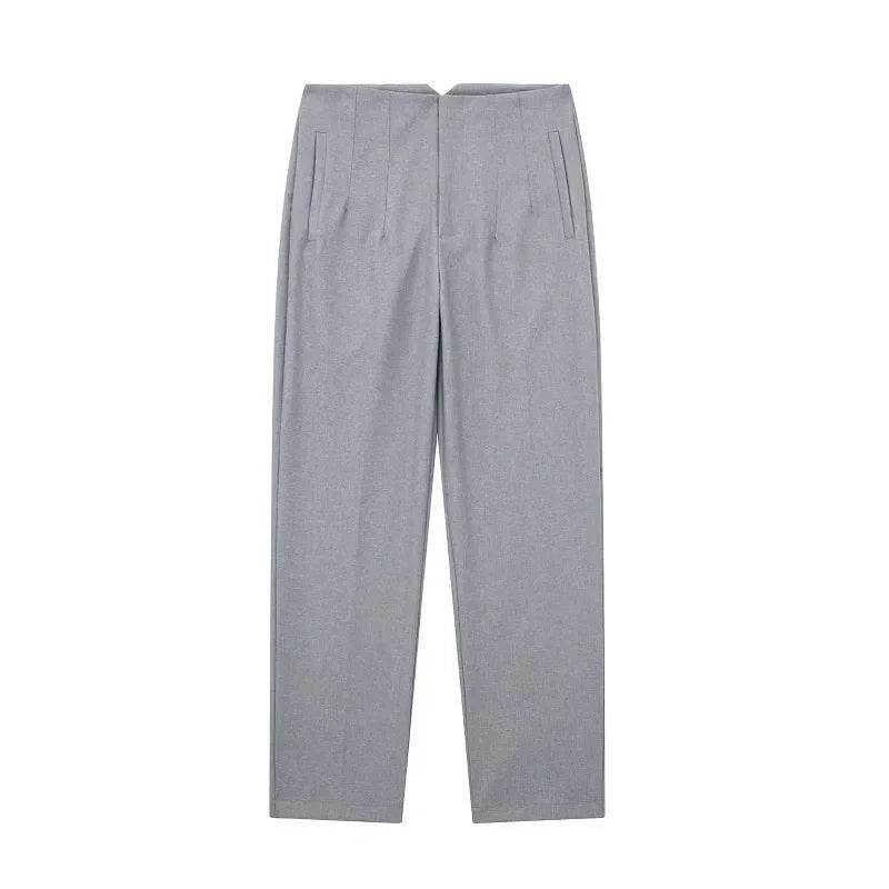 TRAF High Waist Women's Trousers - Office Wear & Casual Style - Buy Center