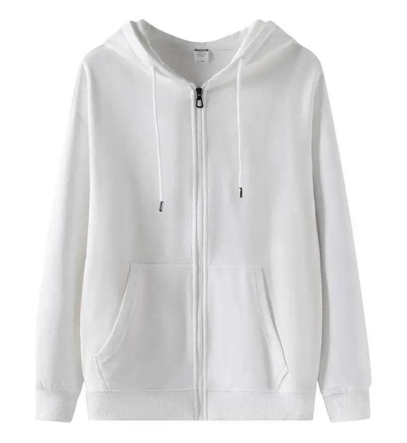 Casual Men’s Heavy Cotton Hoodies - Full Zipper, Thick Pullover for Autumn - Buy Center
