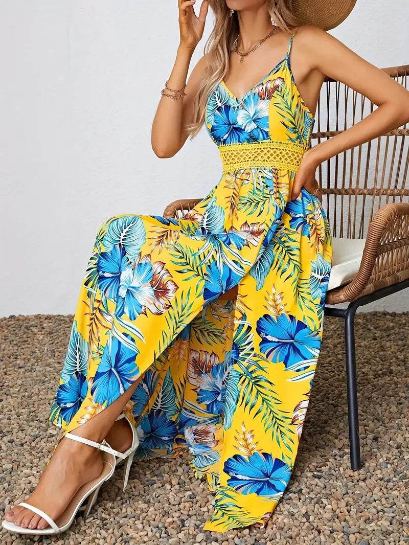 Bohemian Floral Summer Dress - Elegant Beach Sundress for Women - Buy Center