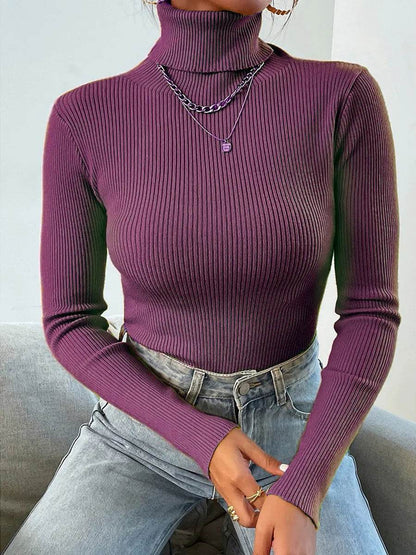 Women's Knitted Turtleneck Pullover - Autumn Winter Sweater - Buy Center