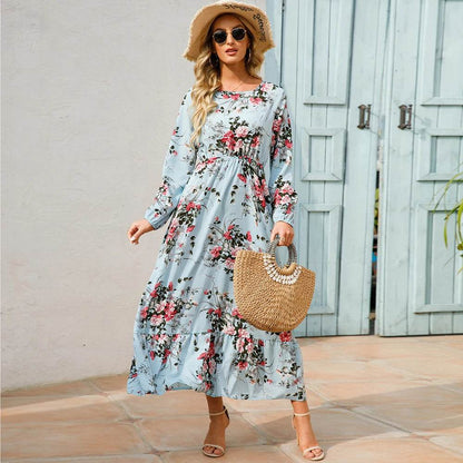XIBUSANA Bohemian Chiffon Maxi Dress - Floral Print for Women - Buy Center