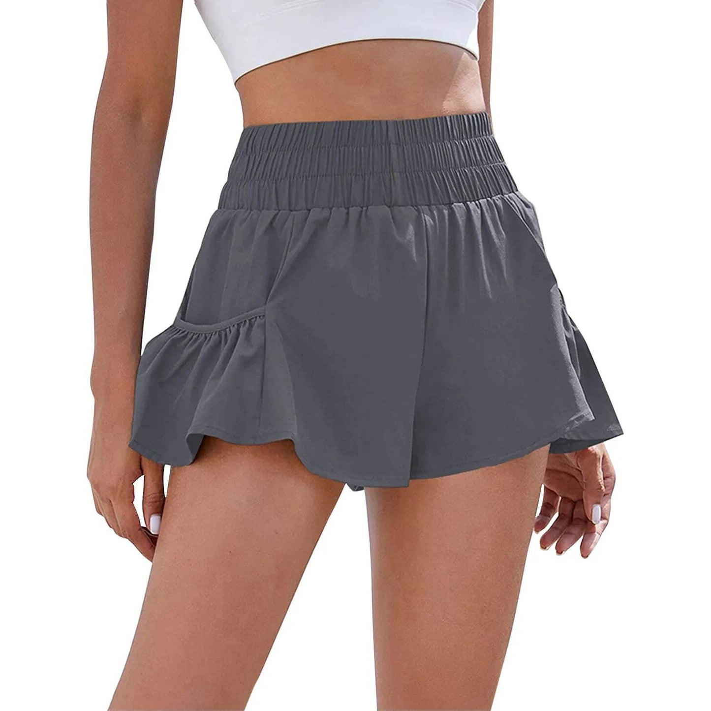 MXWFDY Women's High Waist Sports Shorts - Quick Dry, Casual Fit - Buy Center