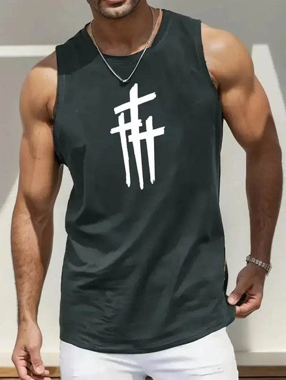Men's Summer Round Neck Tank Top - Casual Gym Vest, Plus Size Available - Buy Center