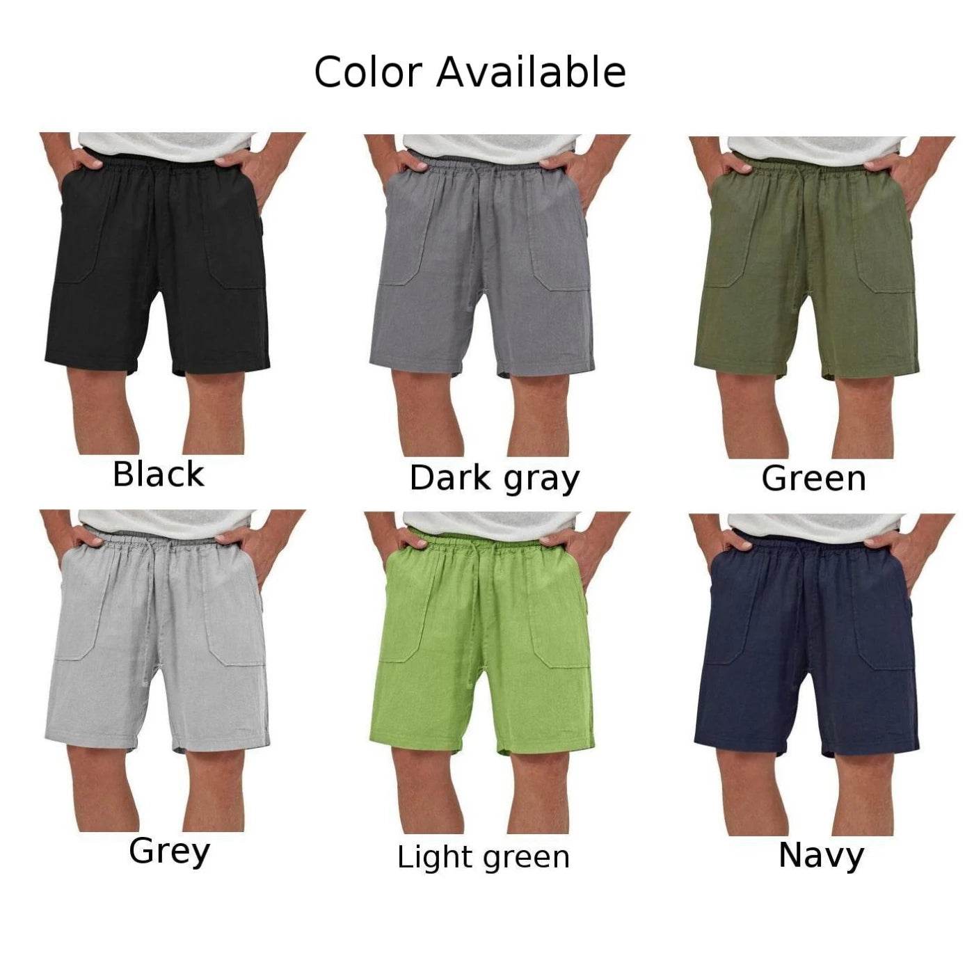 Summer High Waist Shorts - Men's Cropped Cotton Linen Fashion Pants - Buy Center