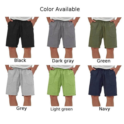 Summer High Waist Shorts - Men's Cropped Cotton Linen Fashion Pants - Buy Center