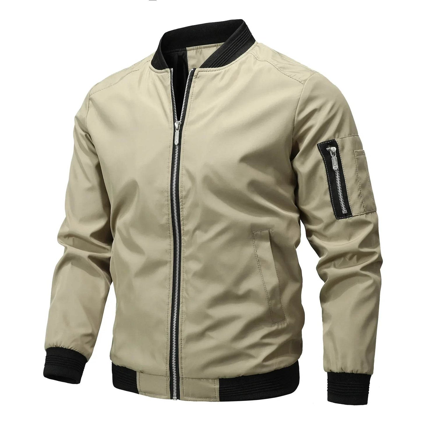 BTQWFD Men's Lightweight Bomber Jacket - Casual Windbreaker with Pockets - Buy Center