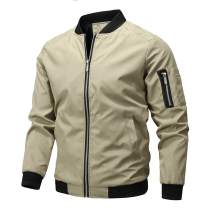 BTQWFD Men's Lightweight Bomber Jacket - Casual Windbreaker with Pockets - Buy Center