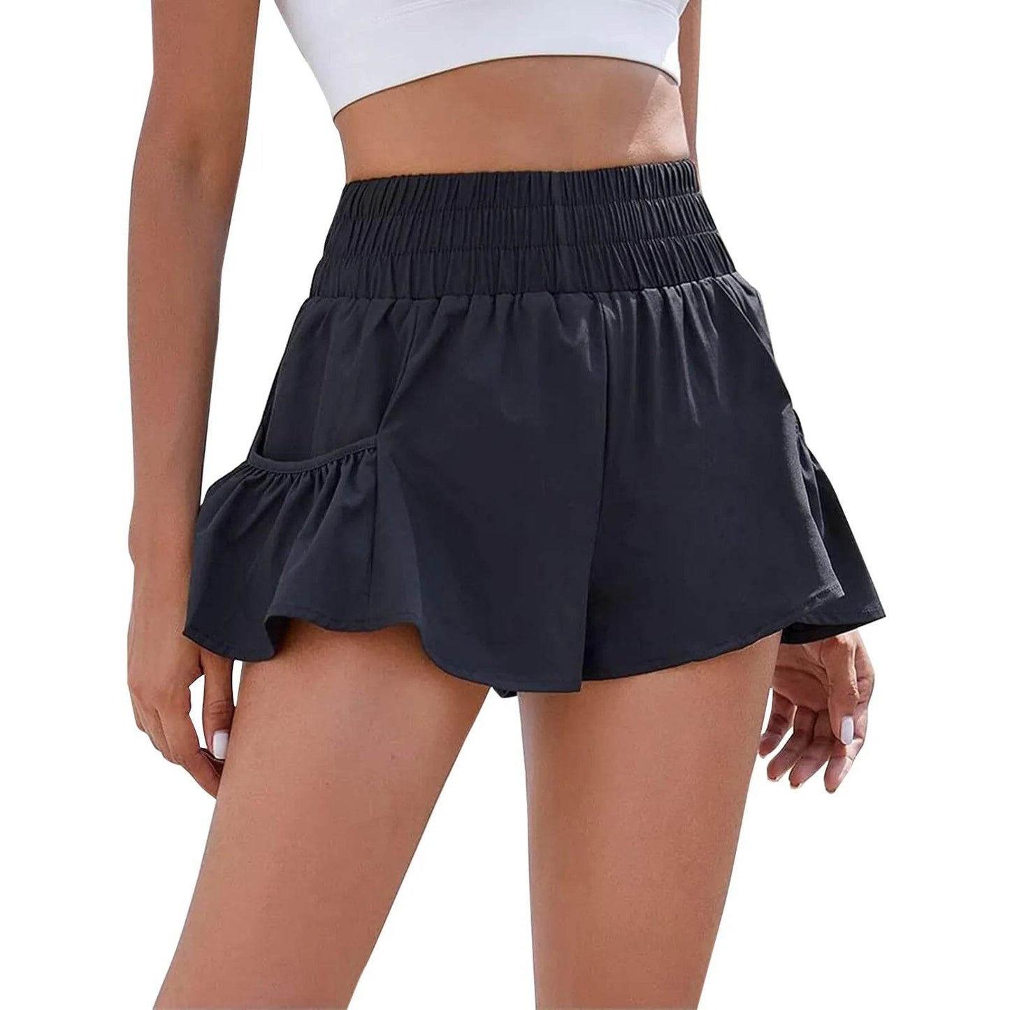 MXWFDY Women's High Waist Sports Shorts - Quick Dry, Casual Fit - Buy Center