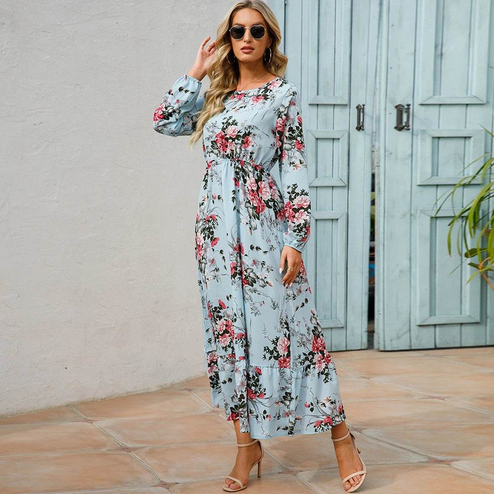XIBUSANA Bohemian Chiffon Maxi Dress - Floral Print for Women - Buy Center
