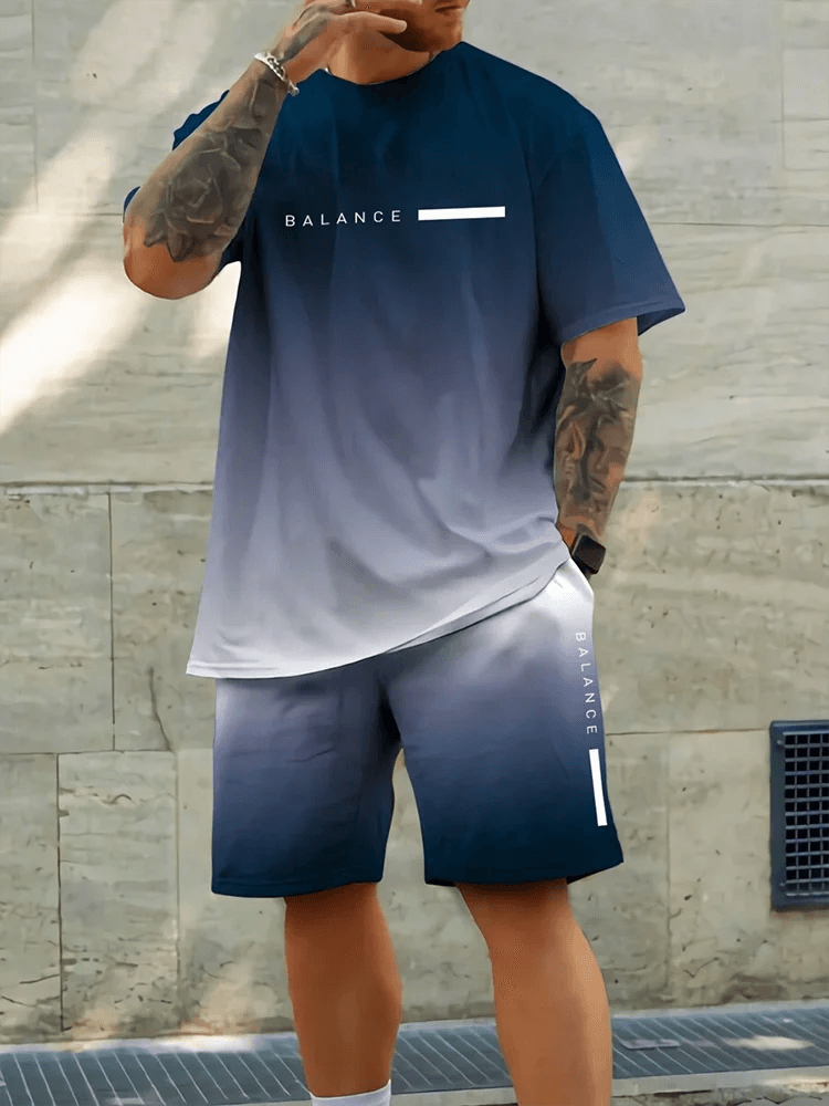 Hawaiian Style Men's T-Shirt & Beach Pants Set - Casual Summer Outfit - Buy Center