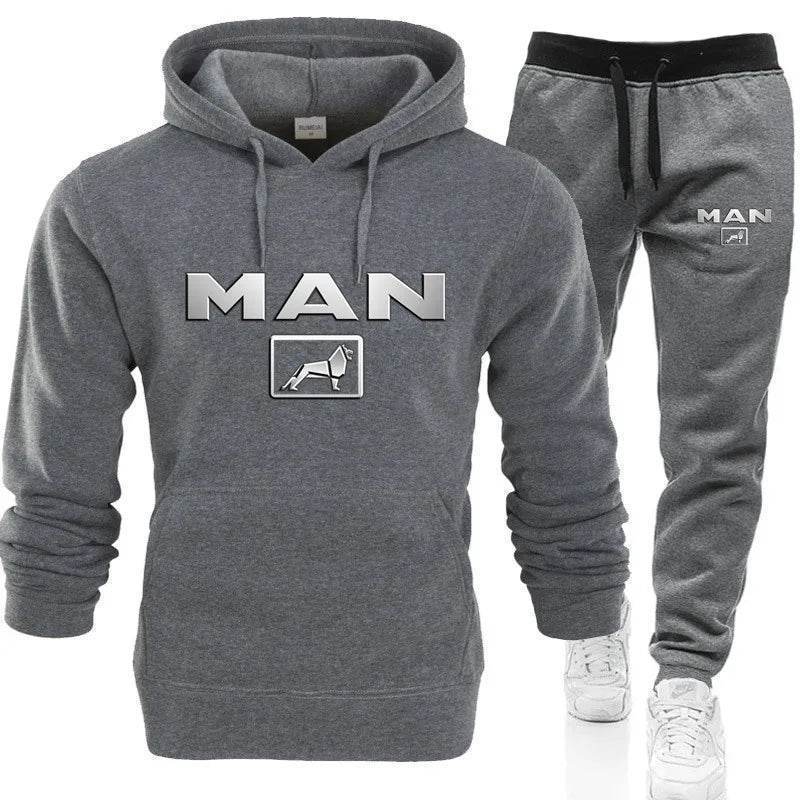 Men's Hoodie Pants Tracksuit Set - Casual Pullover Sportswear - Buy Center