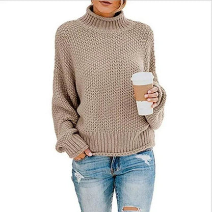 2023 Women's Long-Sleeved Turtleneck Sweater - Plus Size Pullover Top - Buy Center