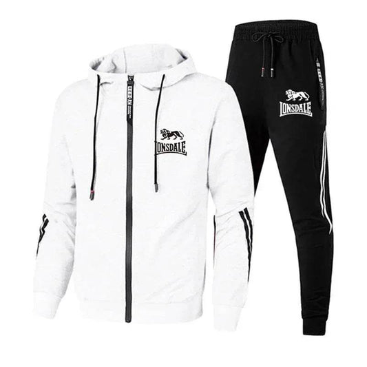 Mens Casual Tracksuit Set - Zipper Hoodie & Slim Sweatpants - Buy Center