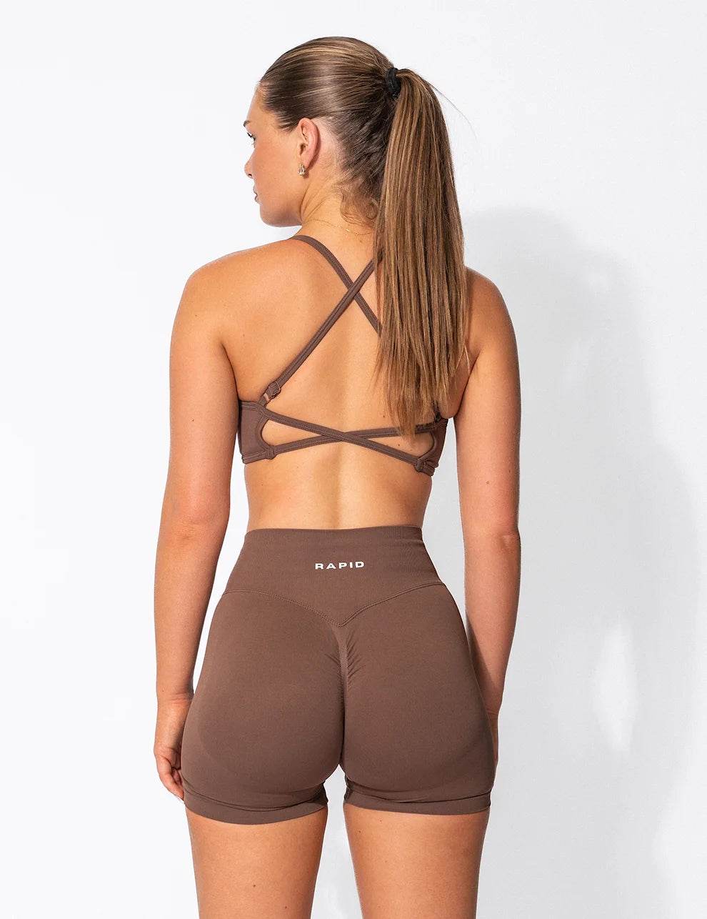 Women's Low Waist Seamless Yoga Shorts - Scrunch Bum Design - Buy Center