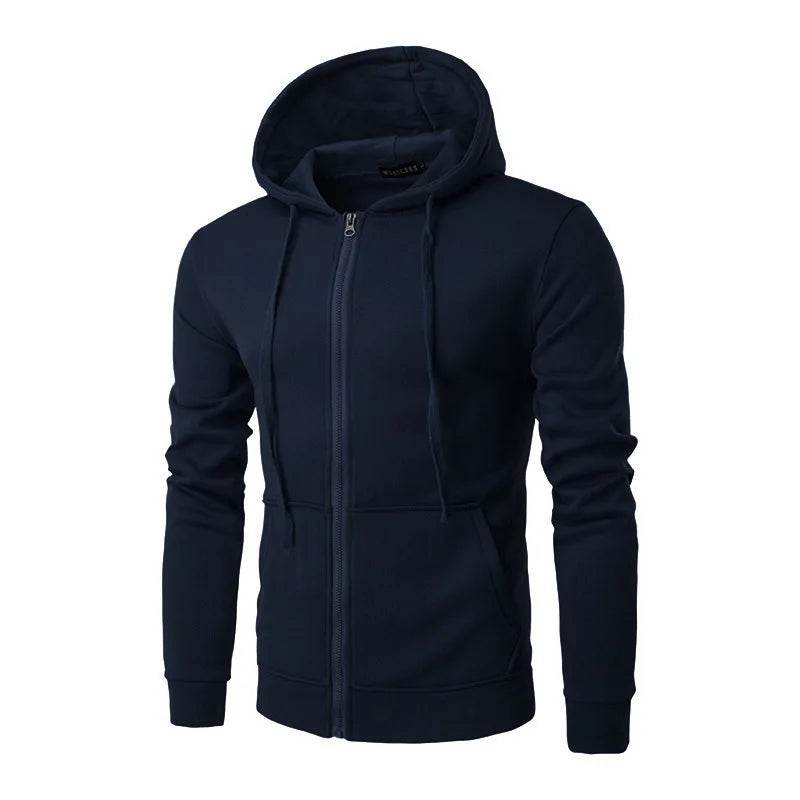 Men's Autumn Zipper Hoodie - Slim Fit Long Sleeve Sweatshirt Jacket - Buy Center