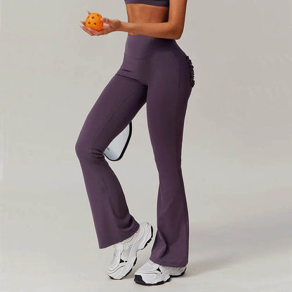 SWELTERING Women's High Stretch Yoga Leggings - Bell-Bottoms with Pockets - Buy Center