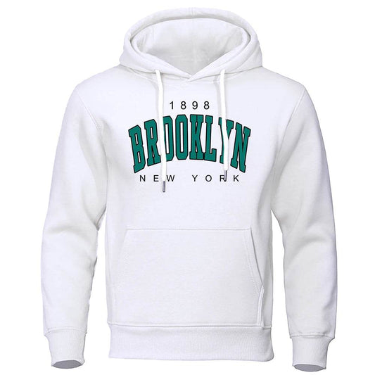 Brooklyn 1898 Oversized Men's Hoody - Casual Crewneck Fashion Sweatshirt - Buy Center