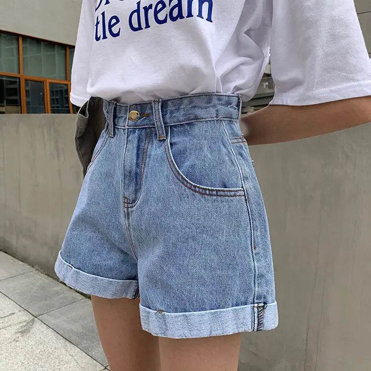 Trendy High Waist Denim Shorts for Women - Summer 2024 Style - Buy Center